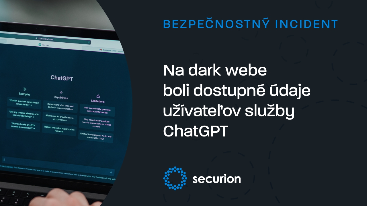 Na dark webe boli dostupné údaje užívateľov služby ChatGPT